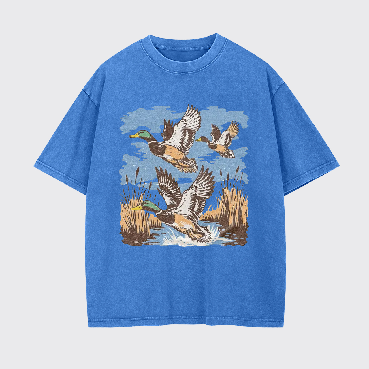 Vintage Nature Duck Hunting Garment-dye Tees