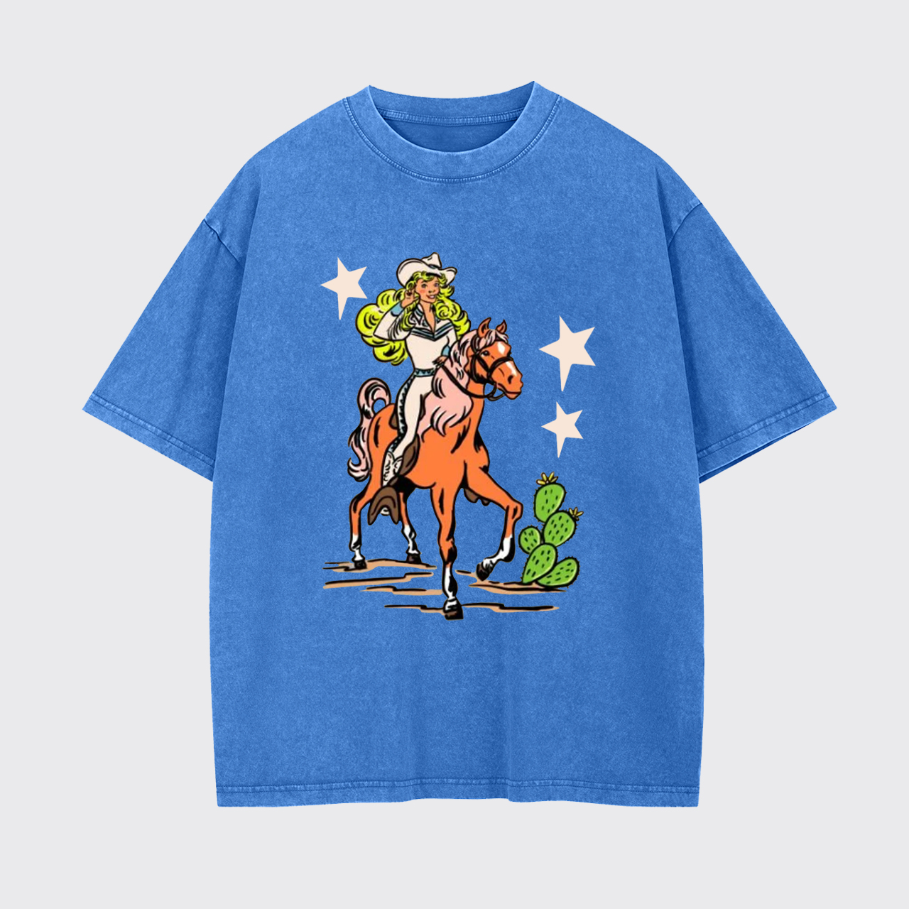 Retro Rodeo Cowgirl Garment-dye Tees