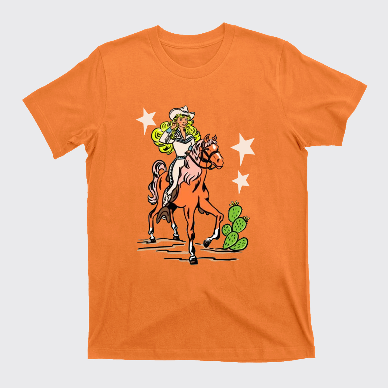 Retro Rodeo Cowgirl T-Shirts