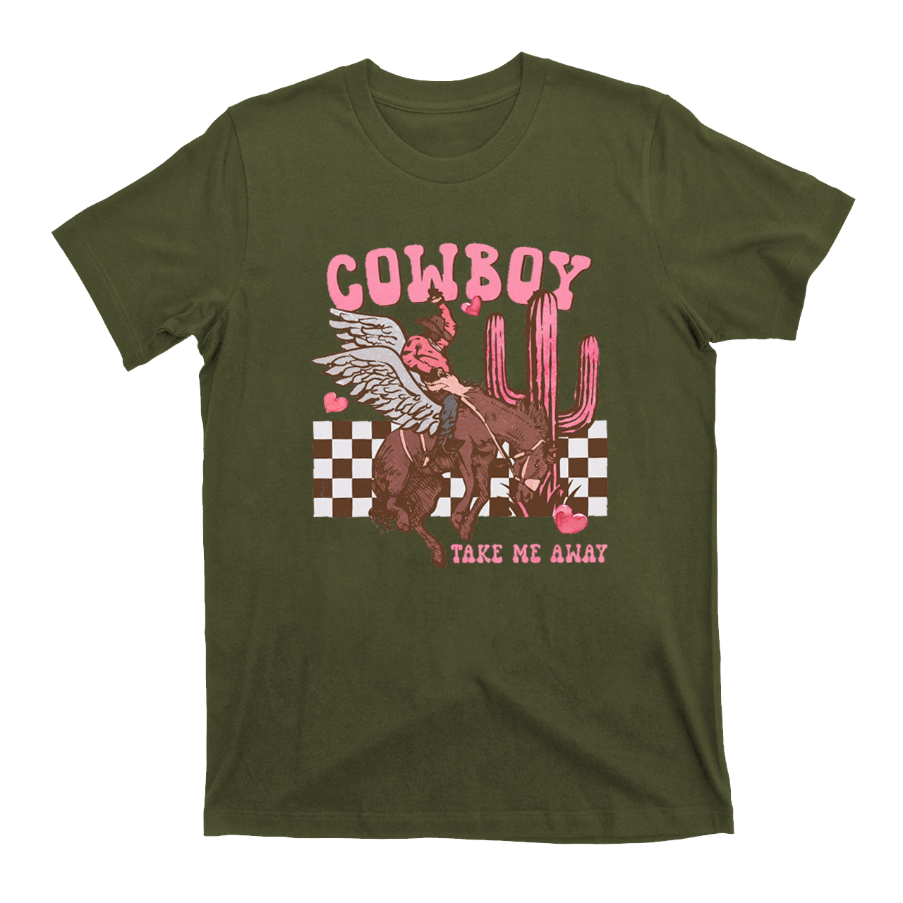 Western Cowboy Take Me Away on Valentine T-Shirts