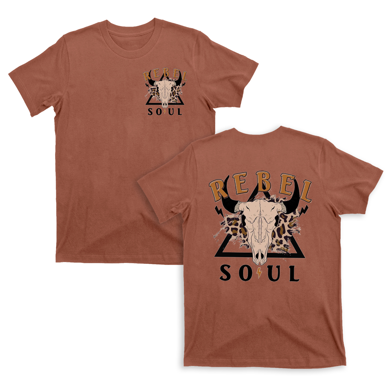 Rebel Soul Lightning Bull T-Shirts