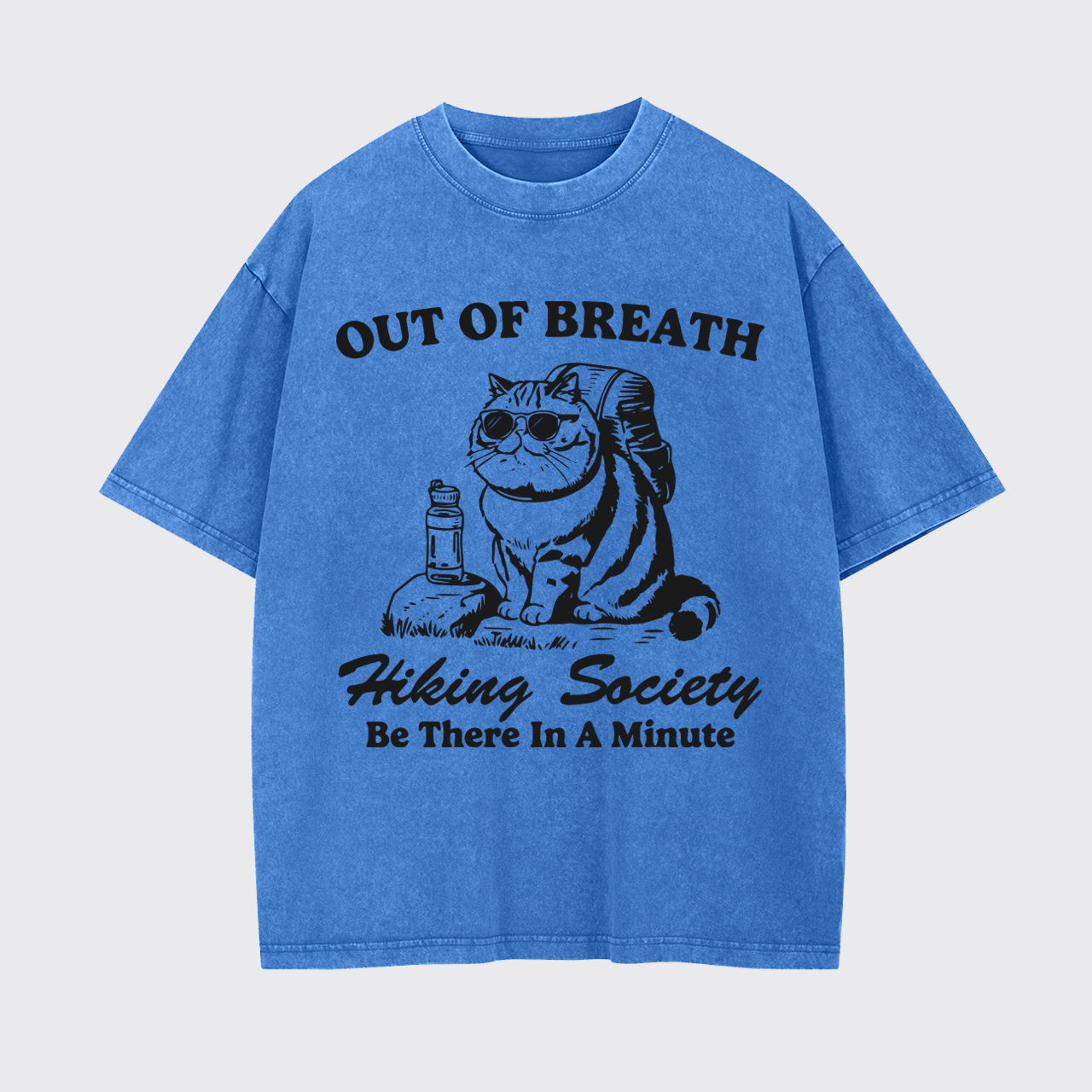 Out of Breath Hiking Cat Garment-dye Tees
