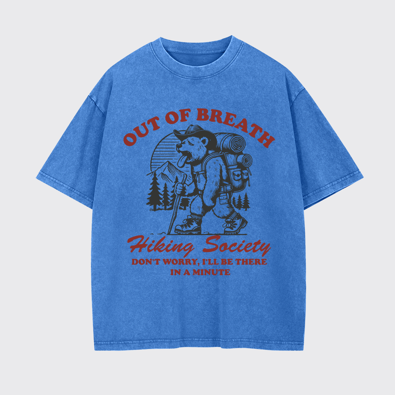 Out of Breath Hiking Bear Garment-dye Tees