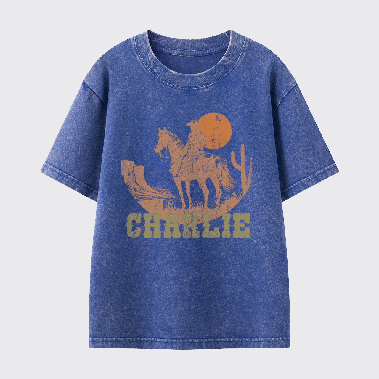 Personalized Cowboy Washed Toddler T-shirt