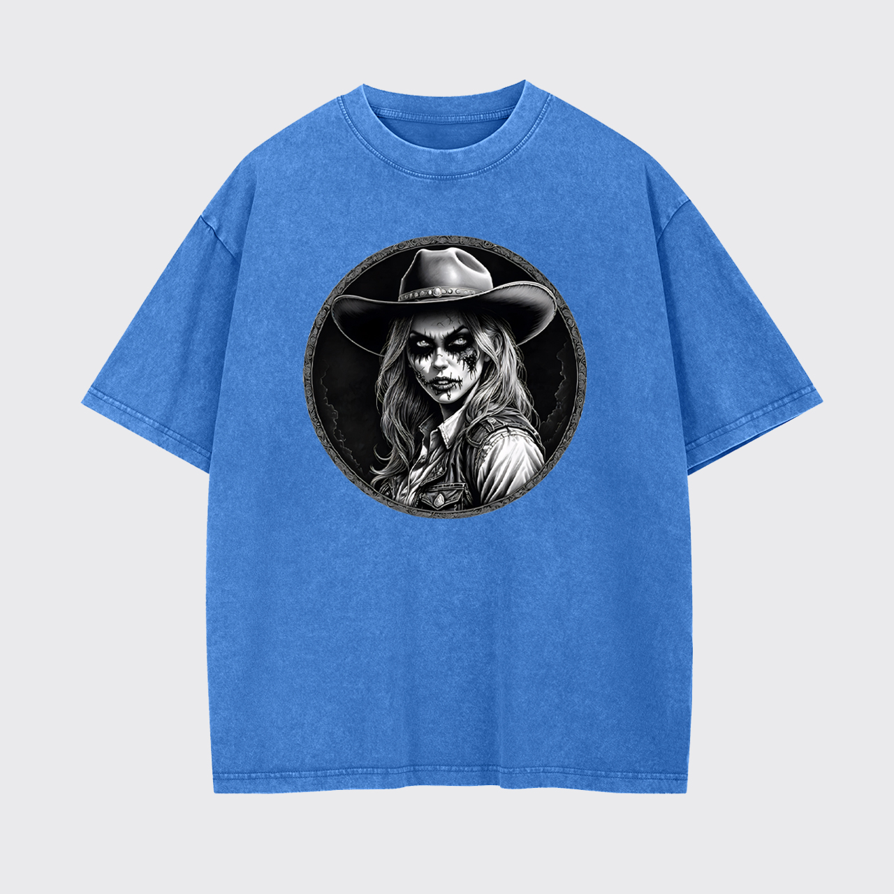 Halloween Undead Cowgirl Garment-dye Tees
