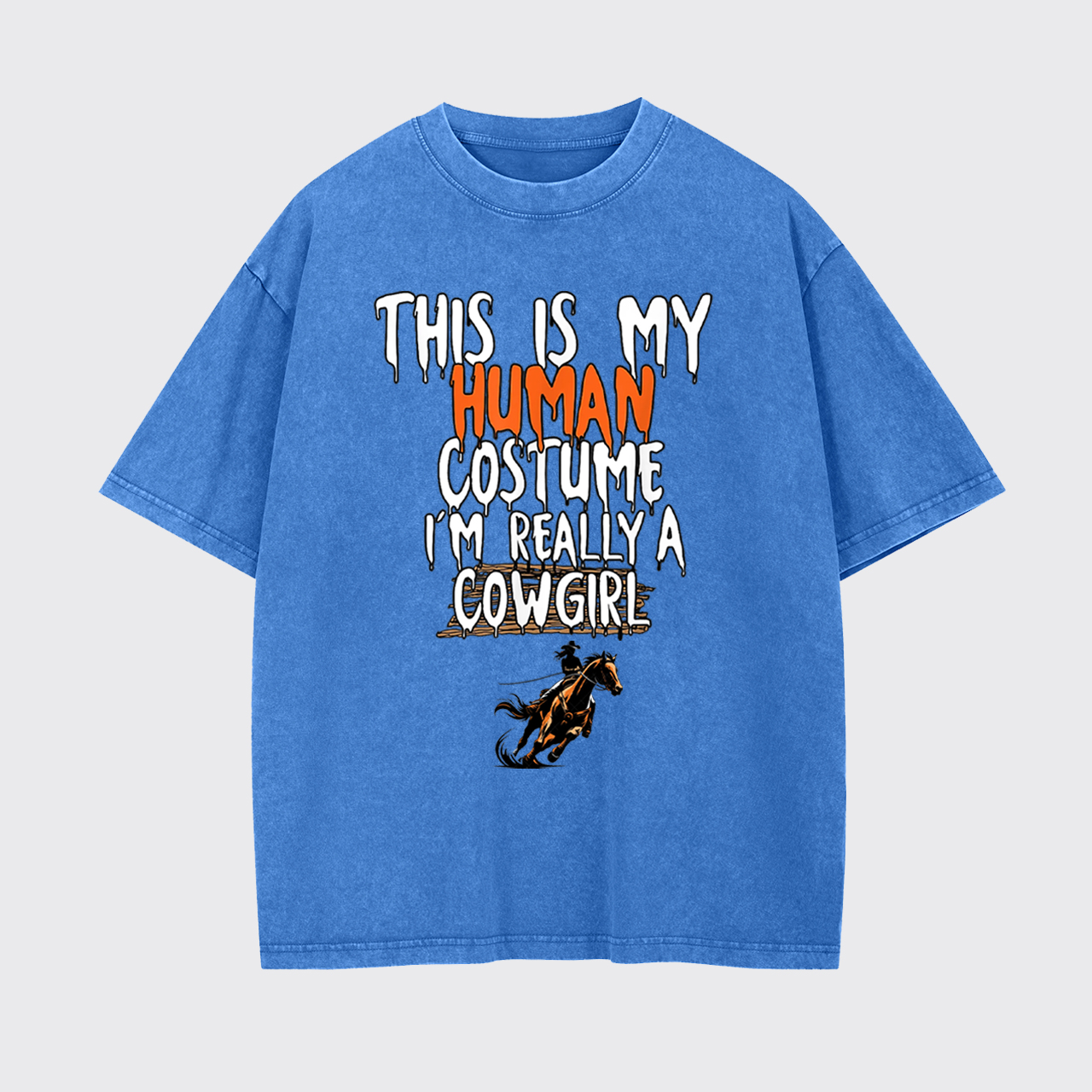Halloween I'm Really A Cowgirl Garment-dye Tees
