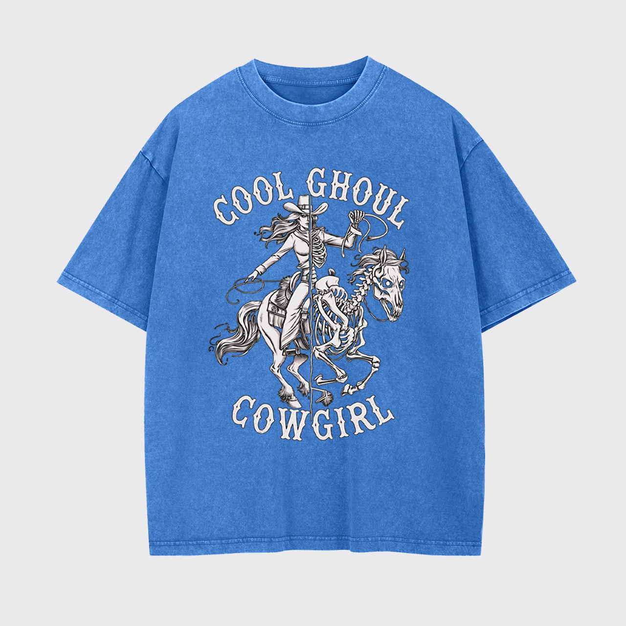 Halloween Cool Ghoul Cowgirl Garment-dye Tees