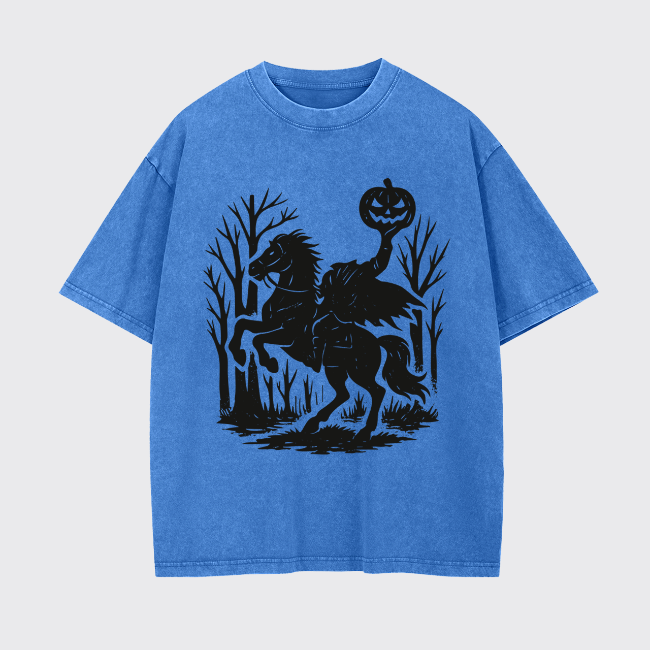 Halloween Scary Headless Horseman Garment-dye Tees