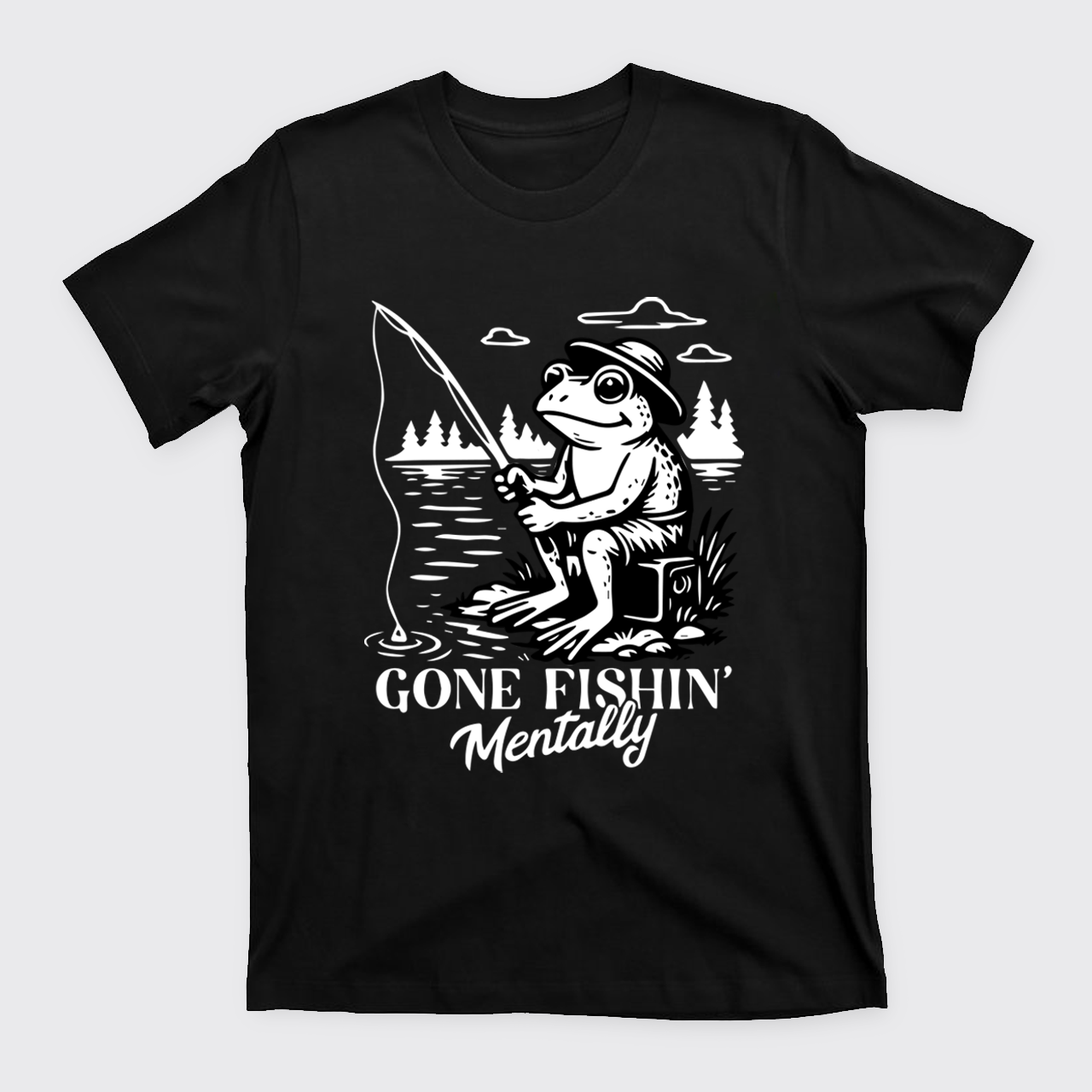 Funny Frog-Gone Fishin' T-Shirts