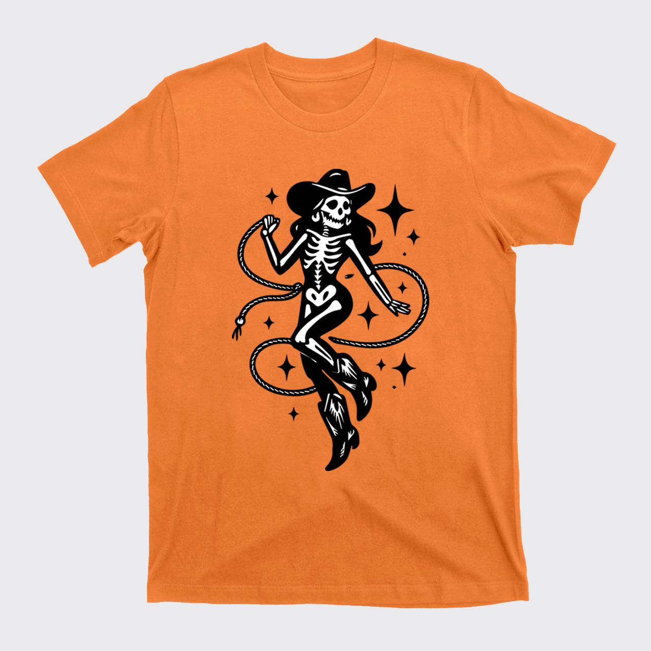 Halloween Skeleton Cowgirl T-Shirts
