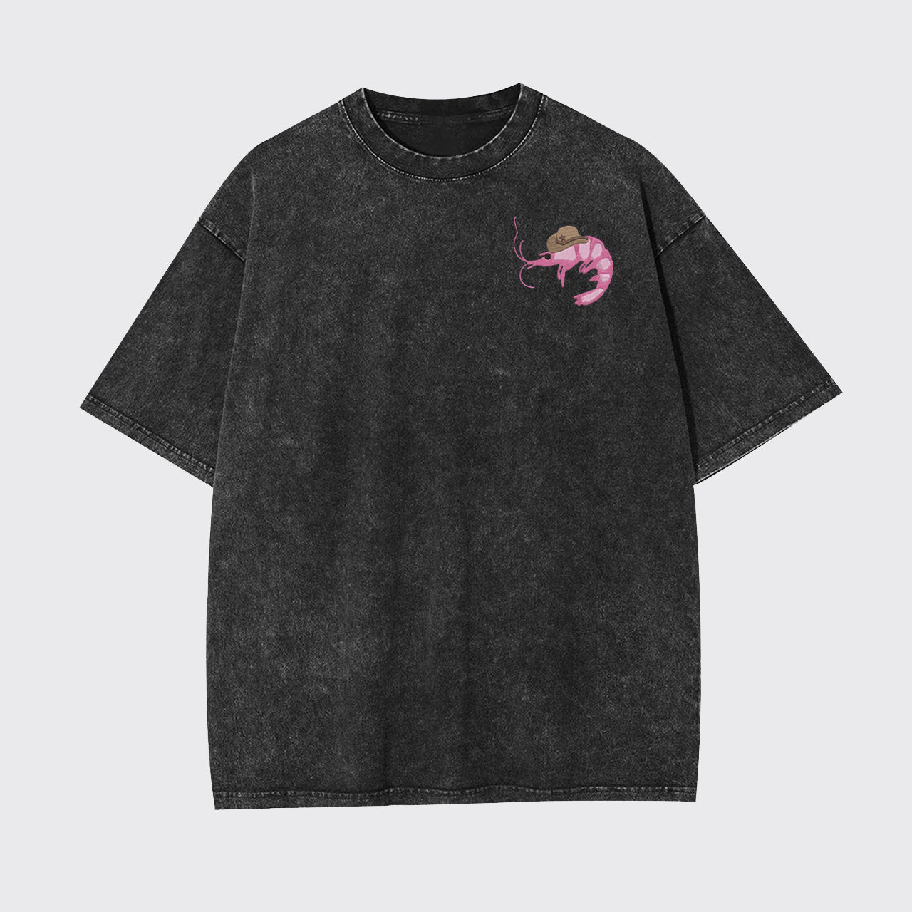 Cowboy Shrimp Embroidered Garment-dye Tees