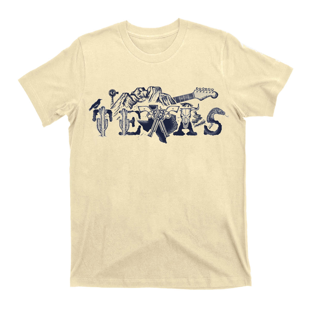 Texas City Desert Dream Country Music Skull Southern T-Shirts