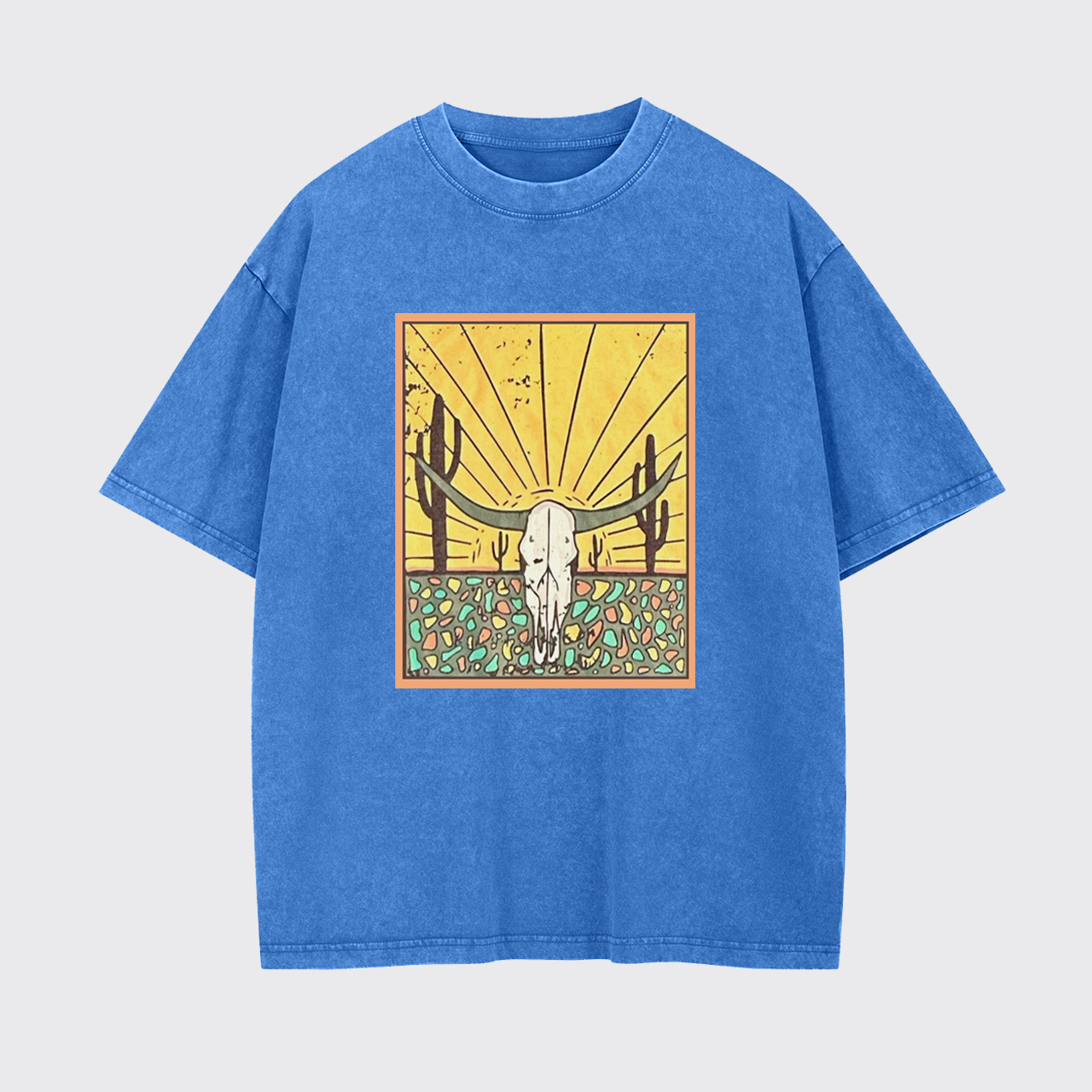 Wild Cow Skull Garment-dye Tees