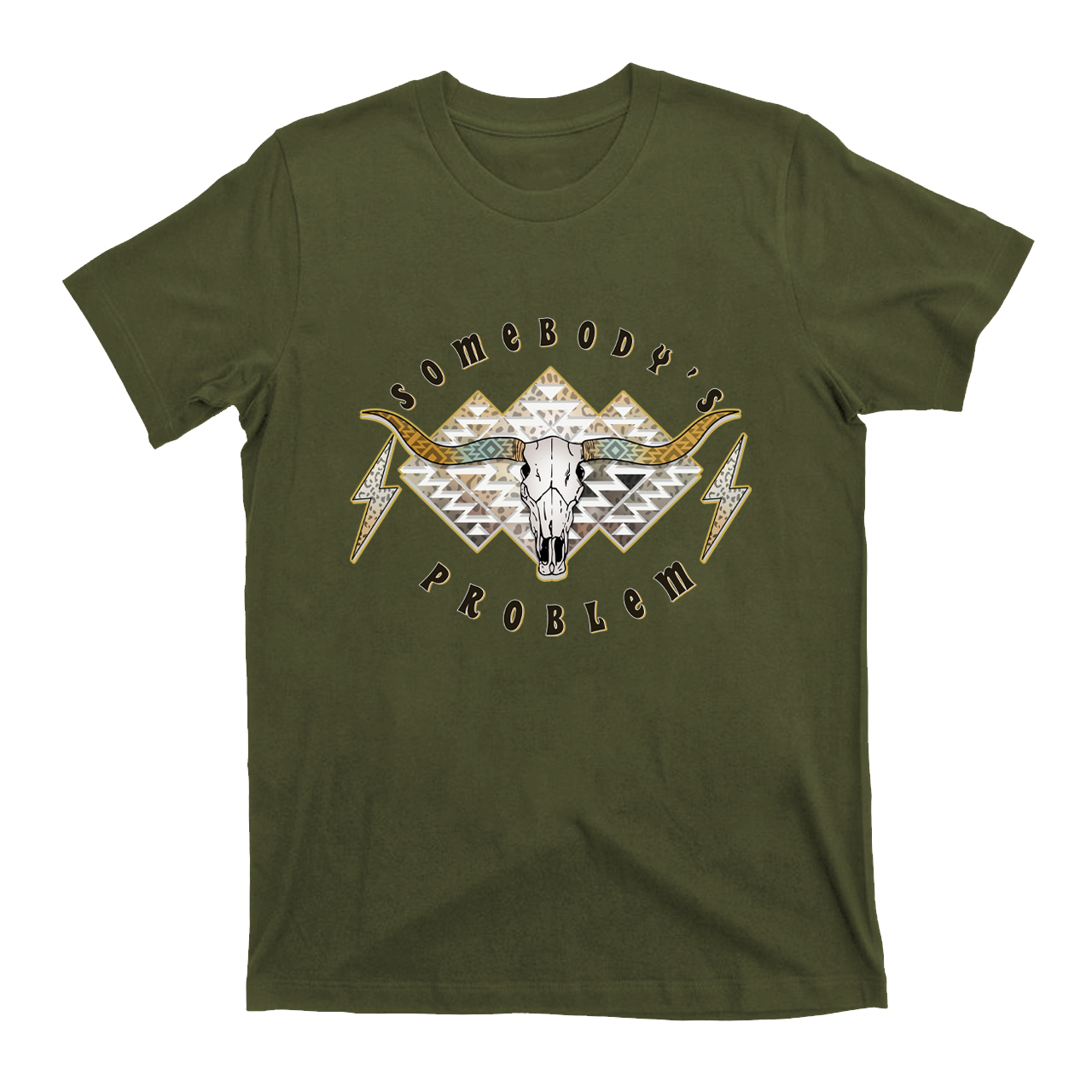 Boho Skull Somebody's Problem T-Shirts