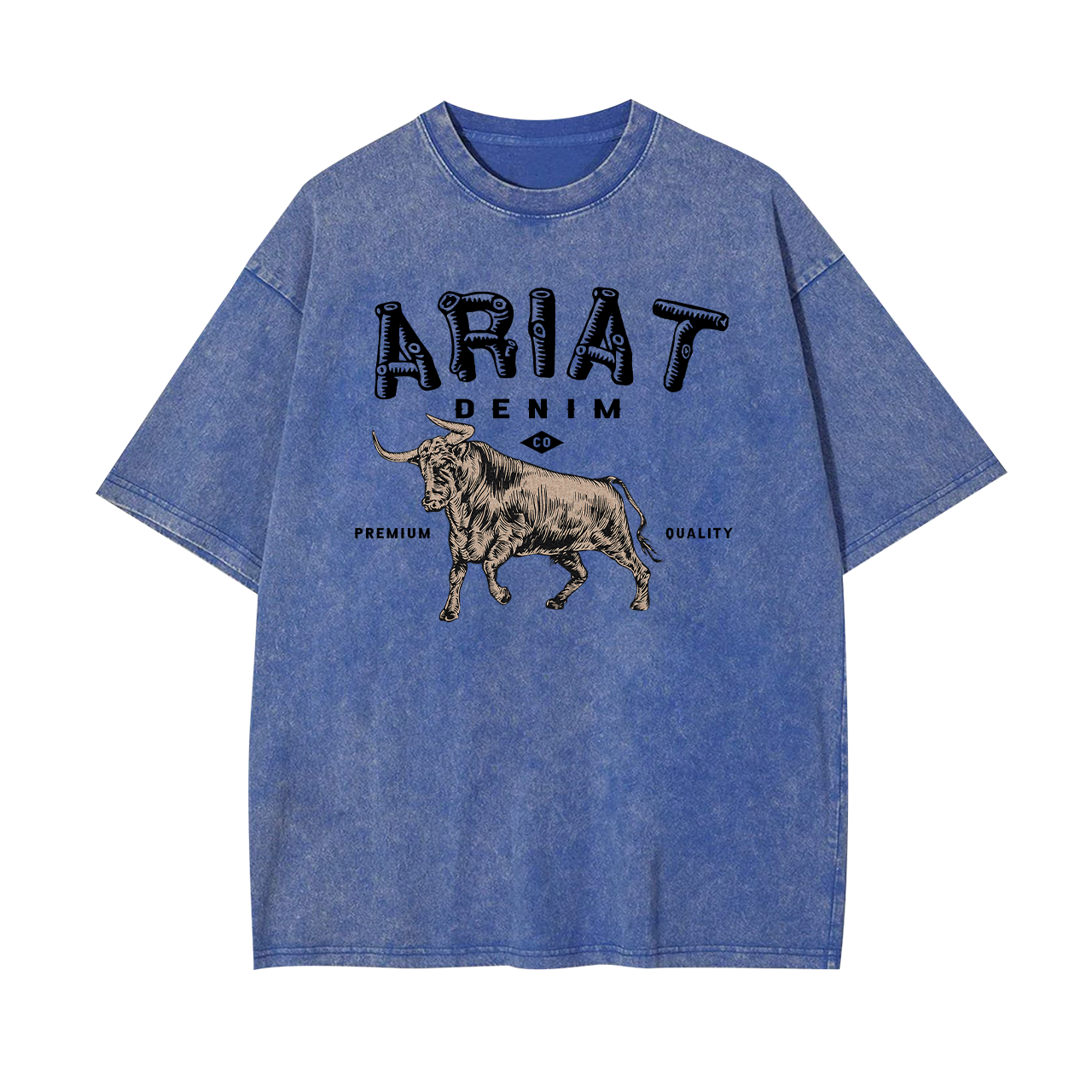 Ariat Denim Cowboy Garment-dye Tees