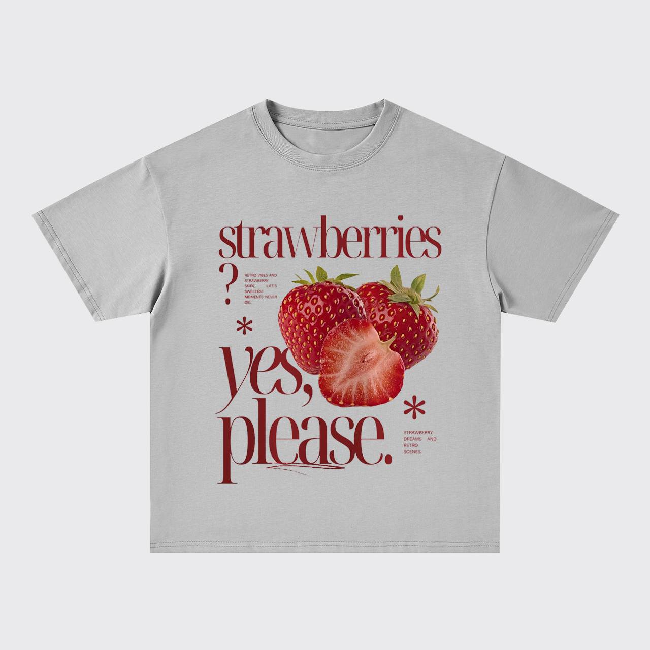 Retro Style-Fresh Strawberry Oversize T-Shirts
