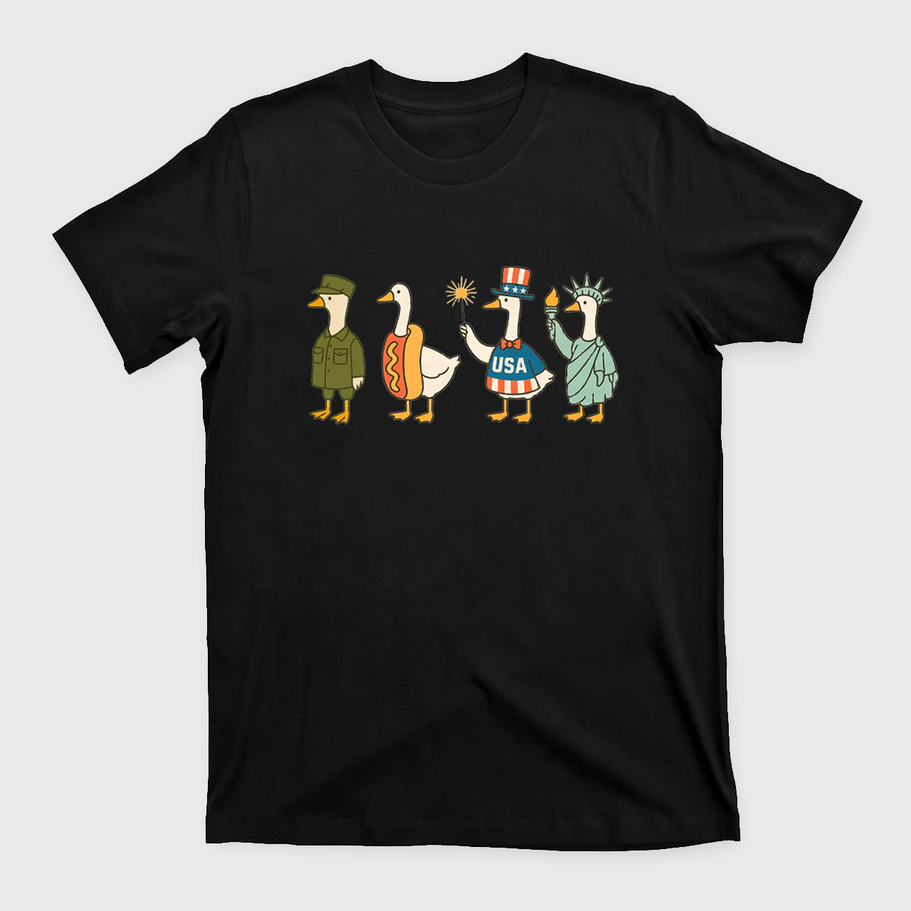 4th Of July-Patriotic Goose T-Shirts