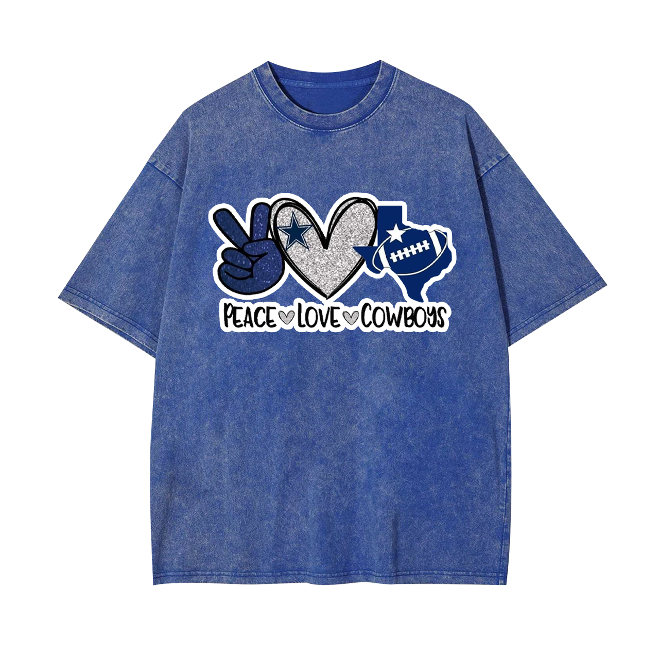 Peace Love Dallas Cowboys Garment-dye Tees