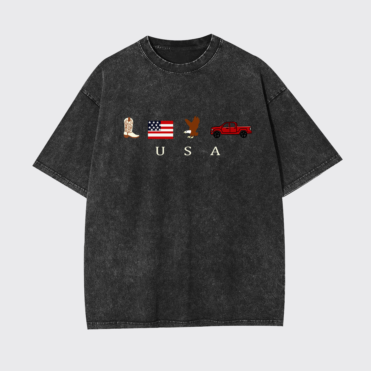 4th Of July-USA Icons Garment-dye Tees