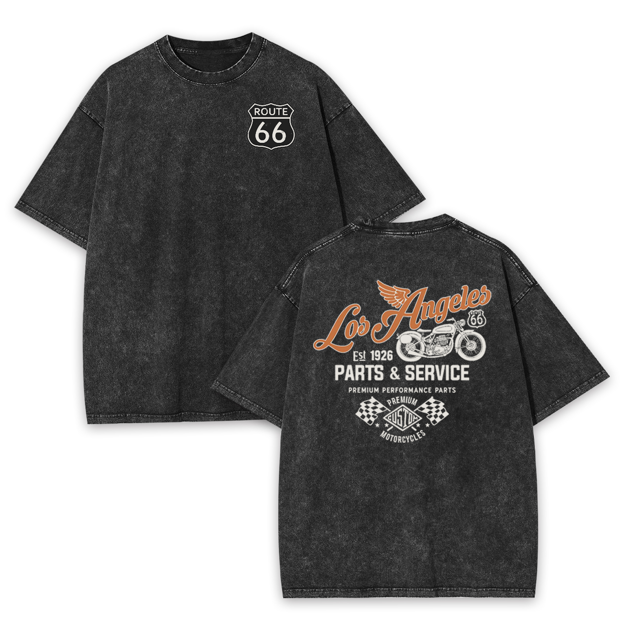 Route 66 Los Angeles Parts Garment-dye Tees