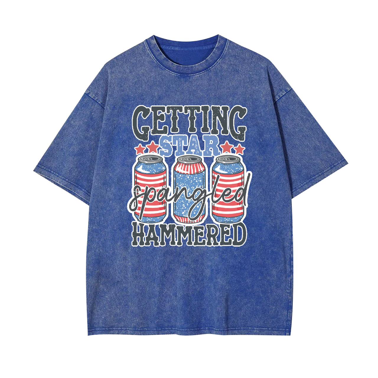 Getting Star Spangled Hammered Garment-dye Tees