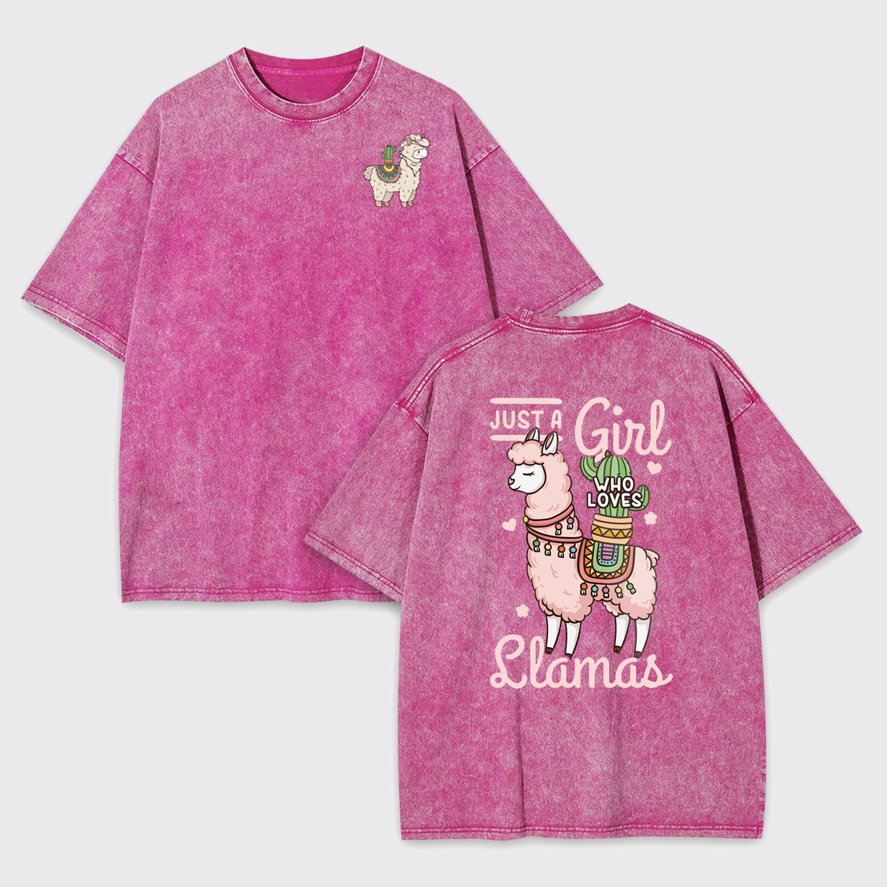 Just A Girl Who Love Llamas Garment-dye Tees