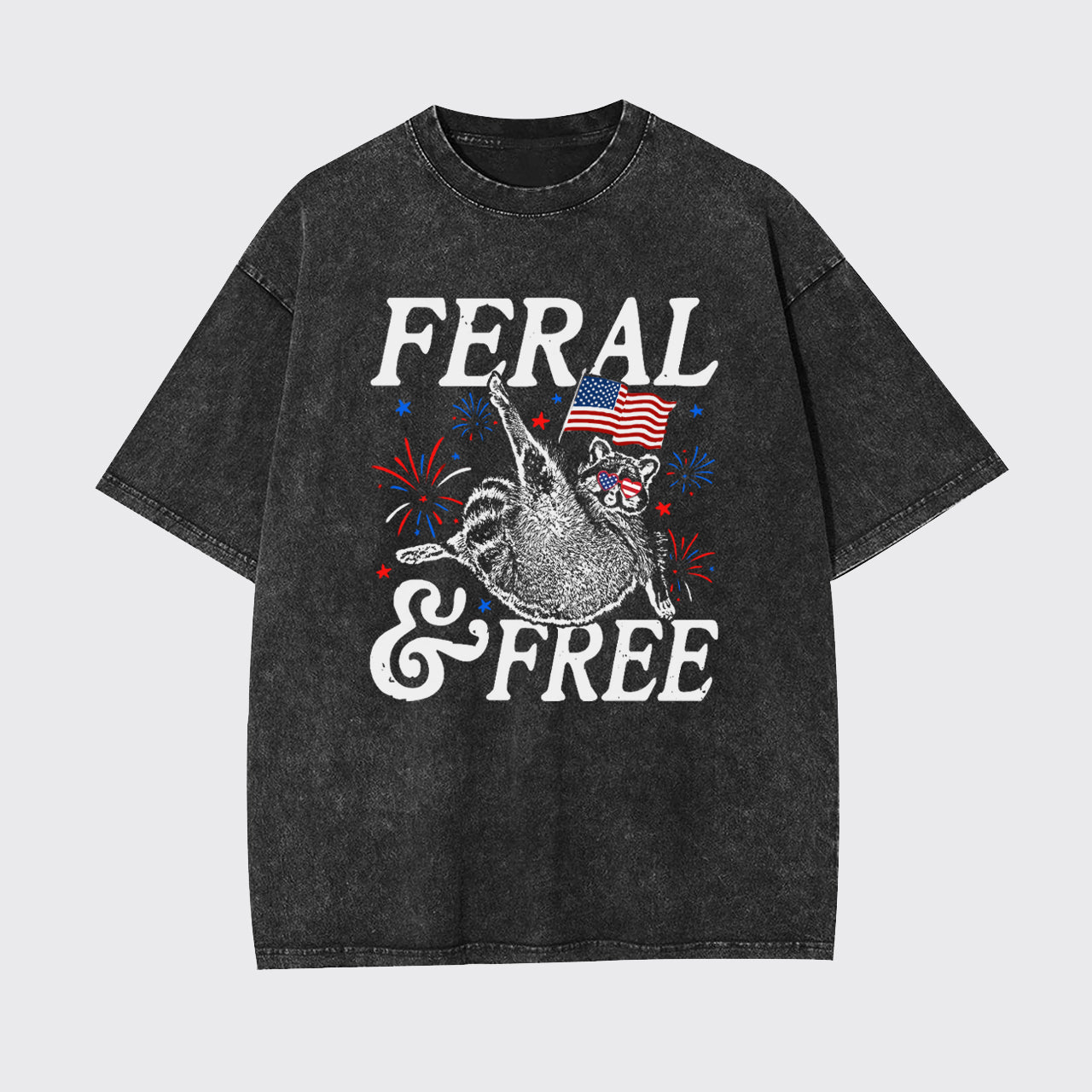 Feral Raccoon-Feral And Free Garment-dye Tees