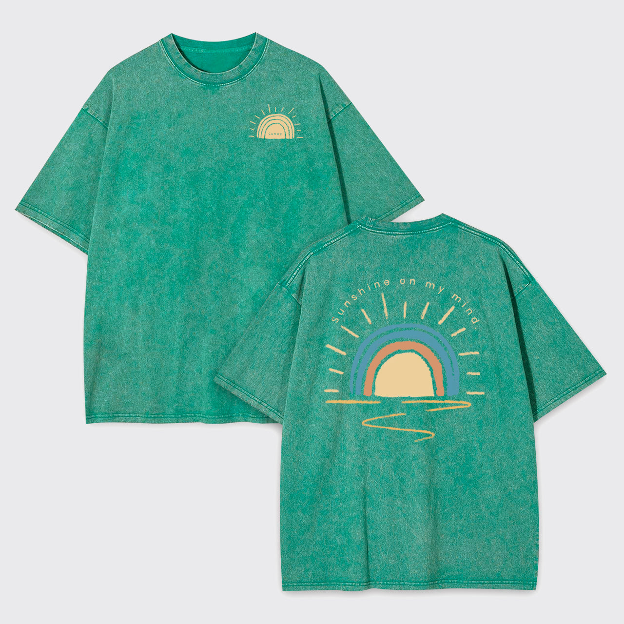 Retro Sun Shine On My Mind Garment-dye Tees