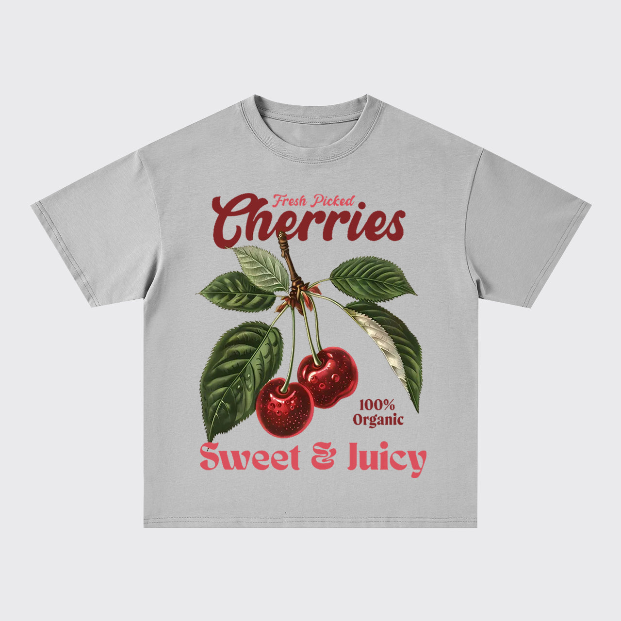 Fresh Pricked Cherries-Sweet And Juicy Oversize T-Shirts