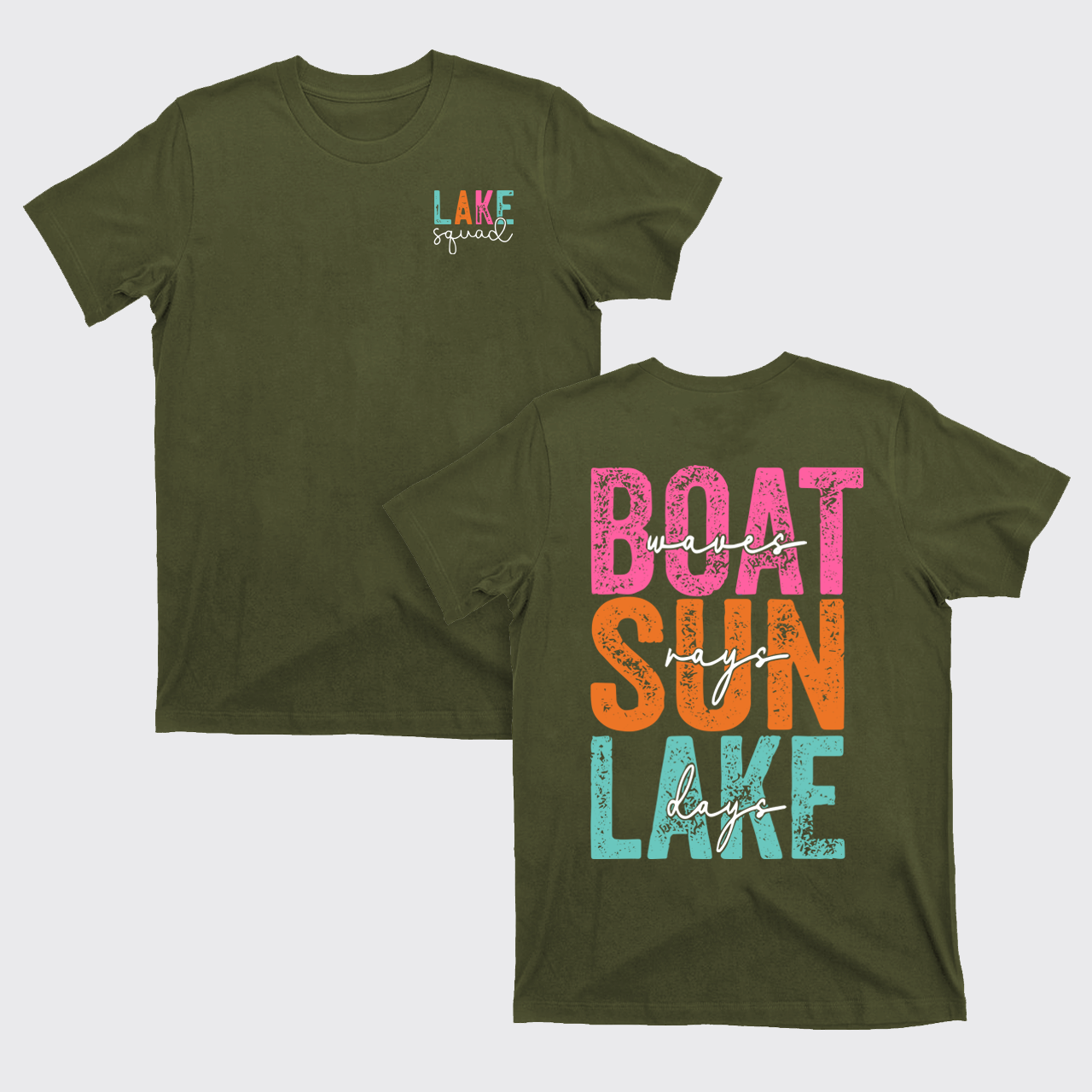 Hello Summer,Boat Waves Sun Rays Lake T-Shirts