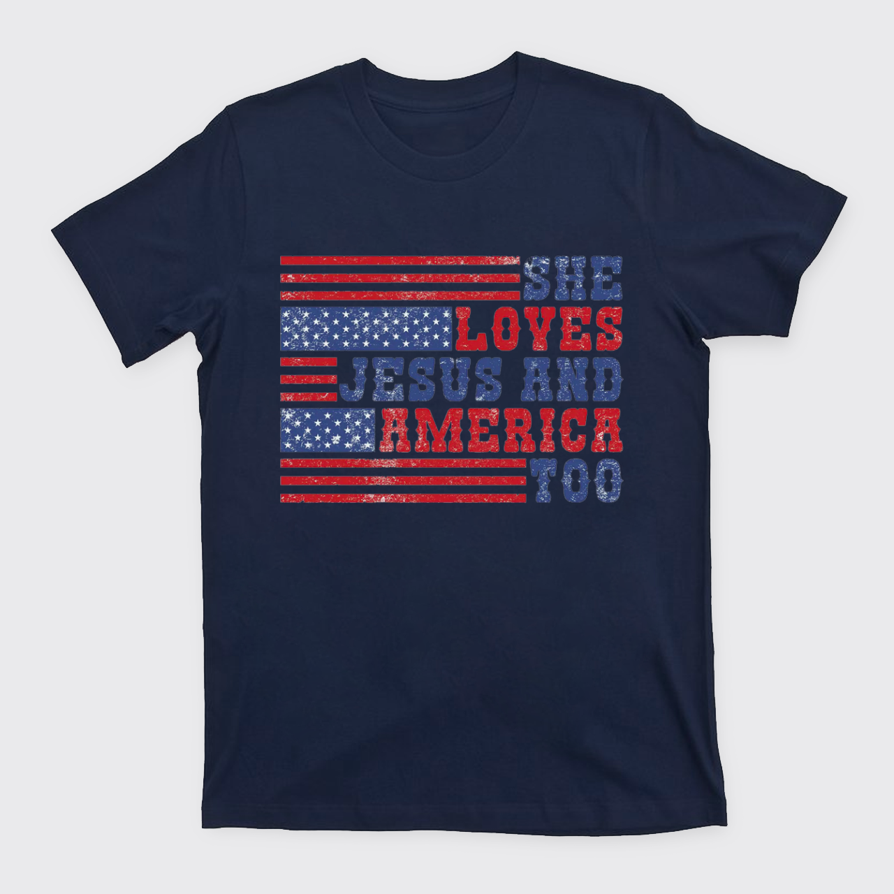 She Loves Jesus And America Too T-Shirts