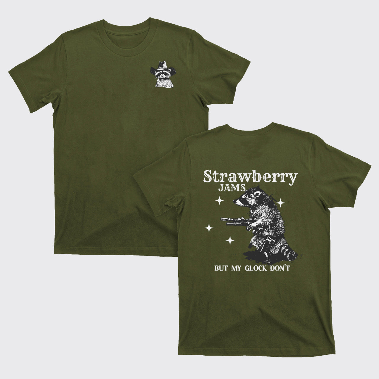 Snarky Sayings-Strawberry Jams But My Glock Don't T-Shirts