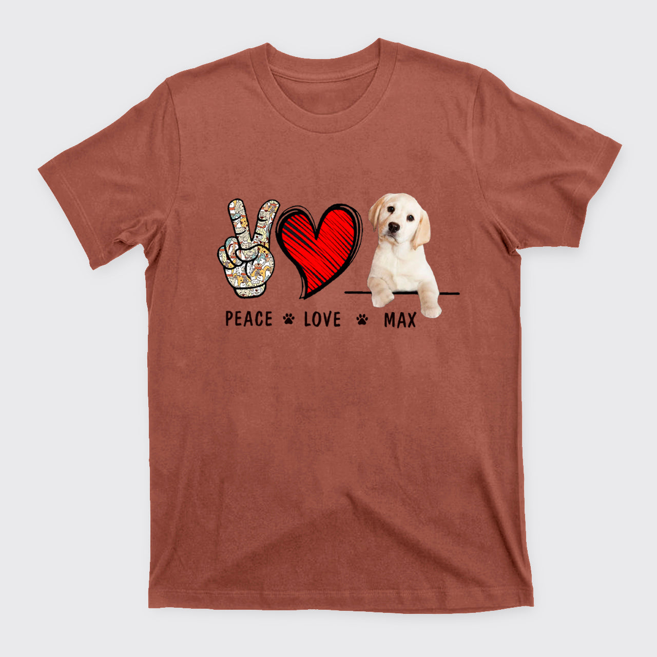 Personalized Peace Love Pet T-Shirts