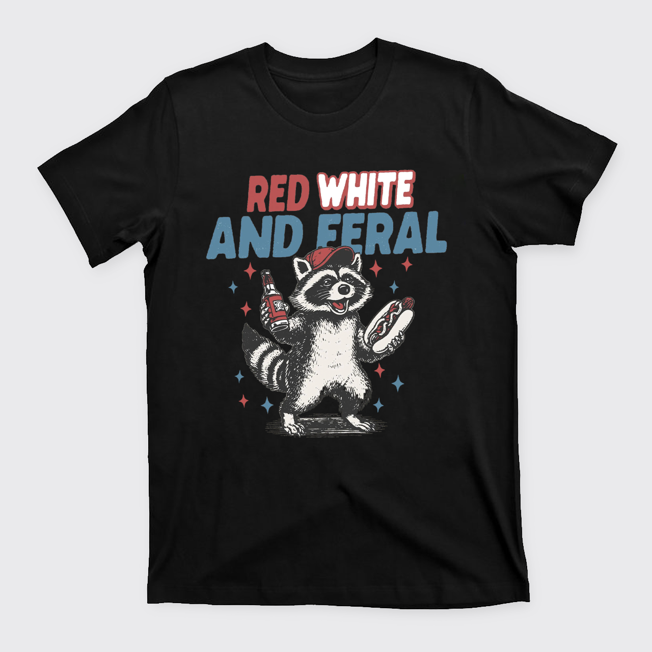 Funny Raccoon-Humorous 4th Of July T-Shirts