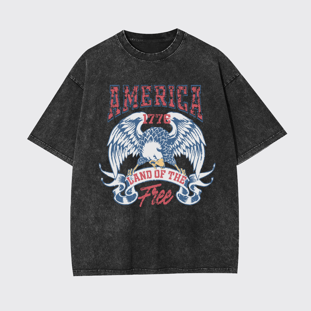 Independence Day-America Land Of The Free Garment-dye Tees