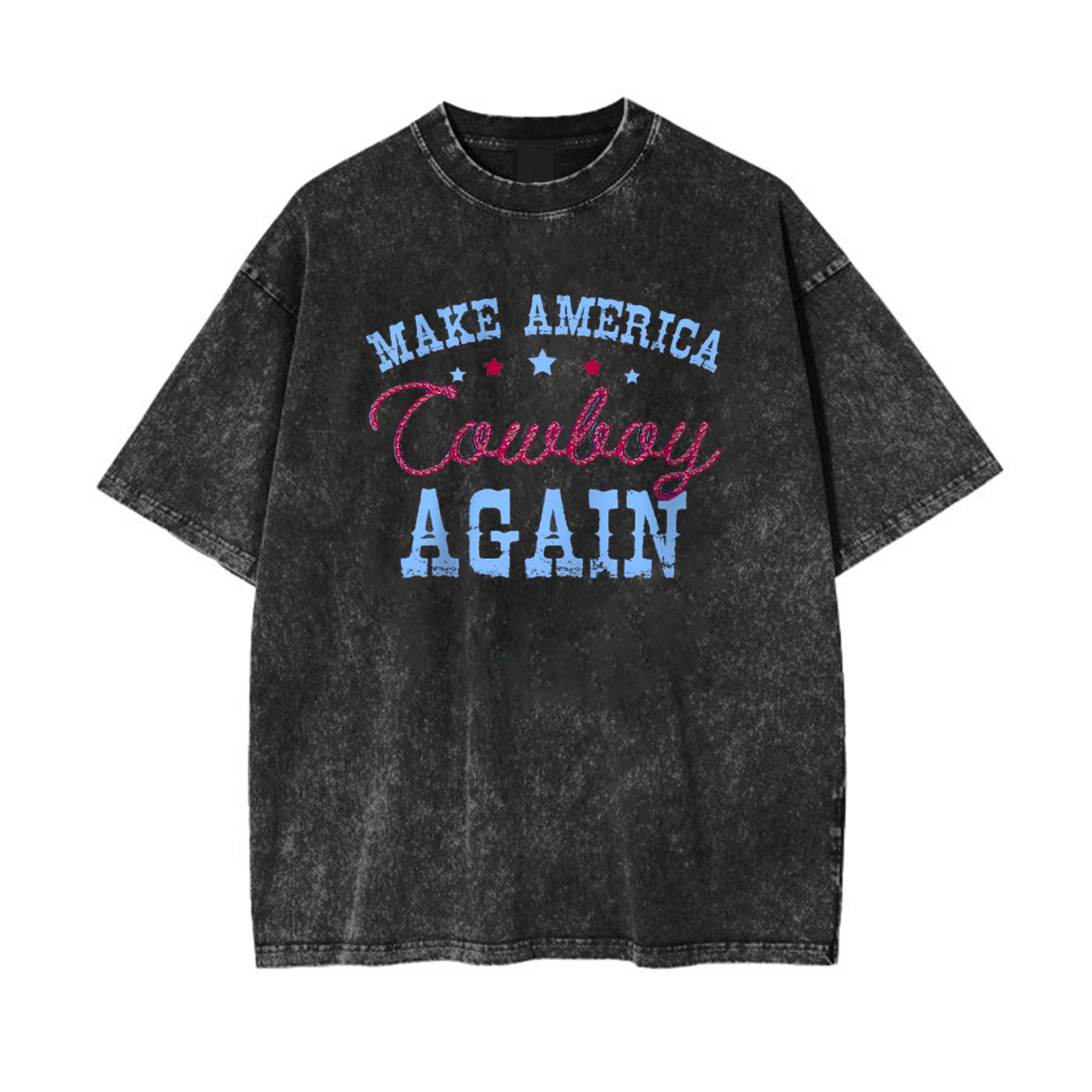 Make America Cowboy Again Hemp Rope Cowboy Garment-dye Tees