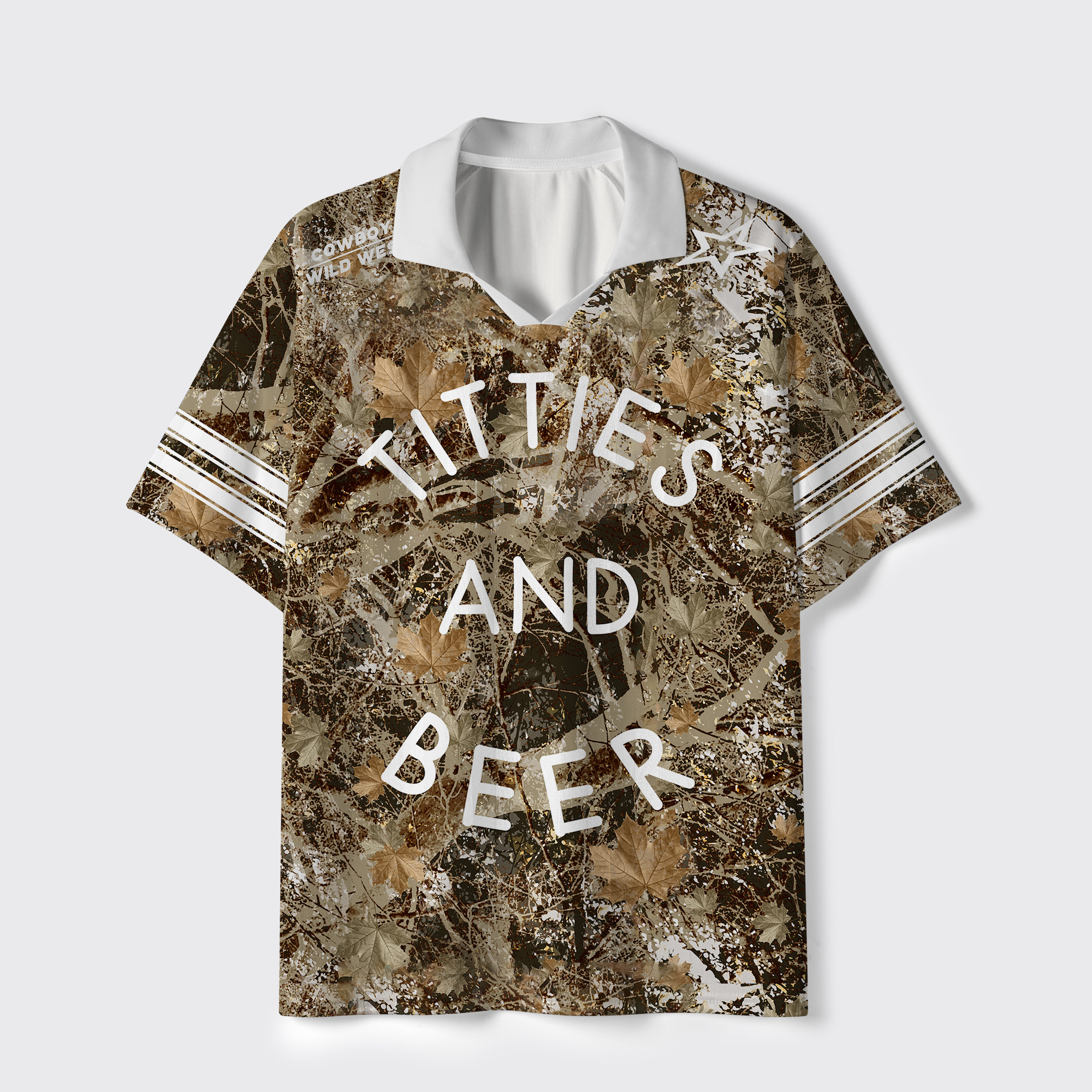 Personalized Country Music And Beer Camo Lapel Jersey