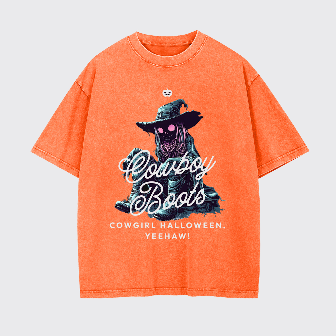 Spooky Western Cowgirl Halloween Garment-dye Tees