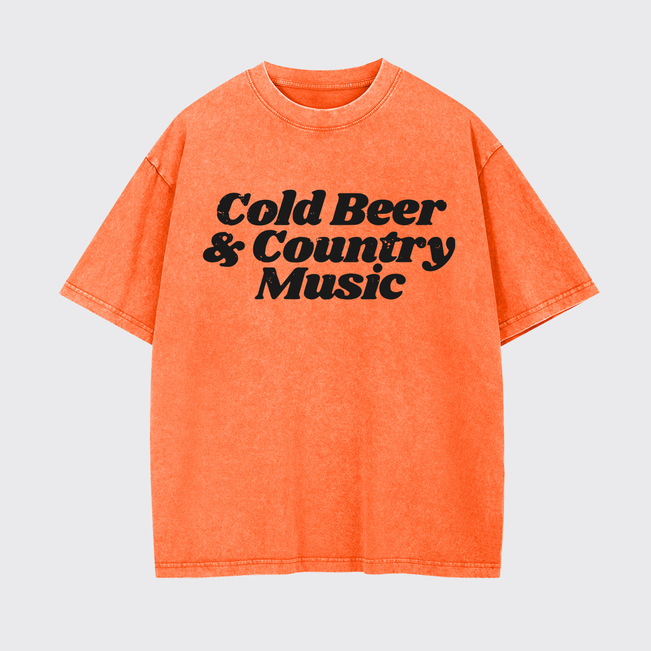 Cold Beer And Country Music Garment-dye Tees