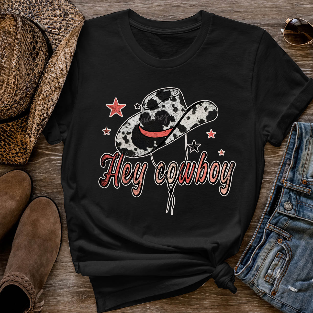 Hey Cowboy Cowgirls Hat Cowboy T-Shirts