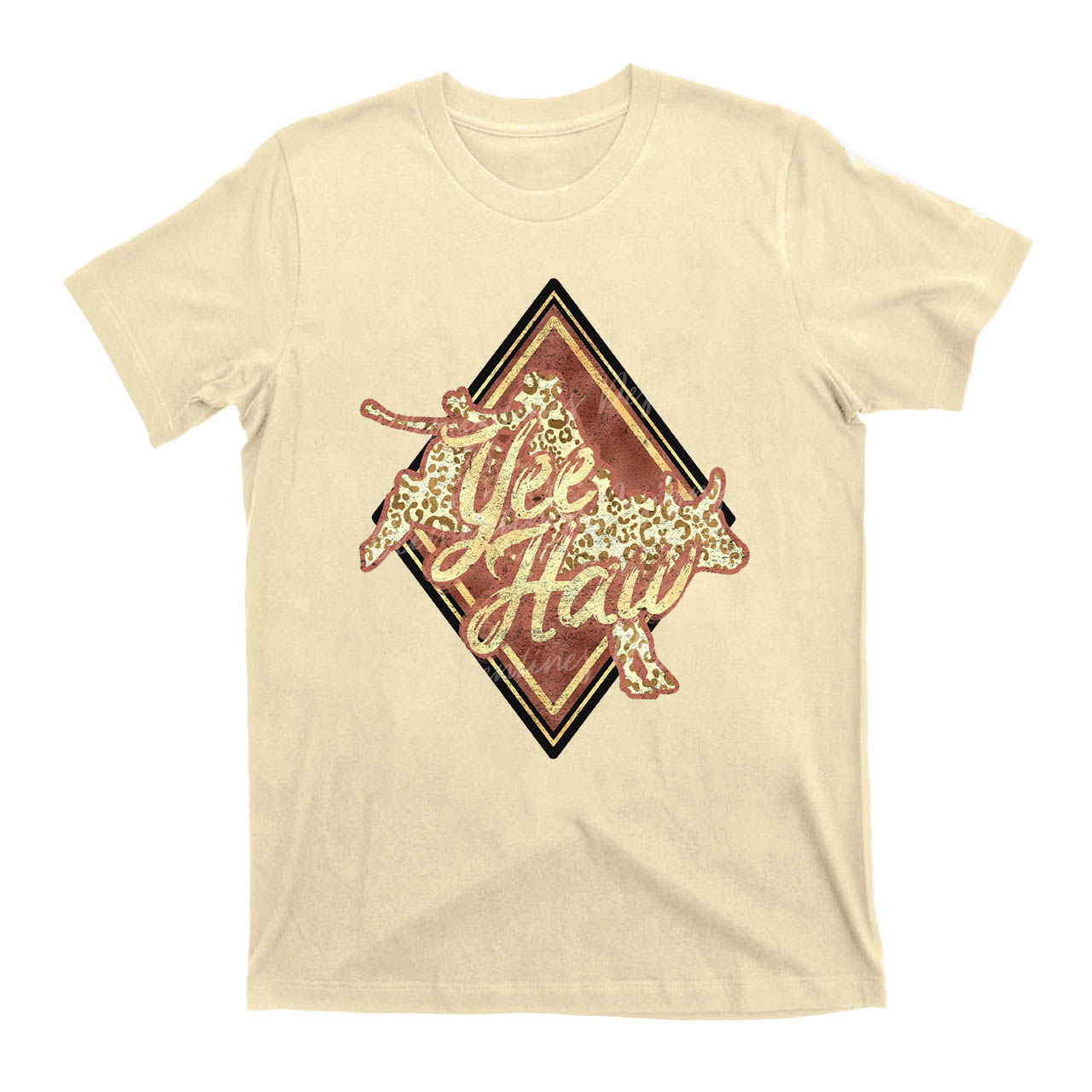 YeeHaw Cowboy Diamond Card Bull T-Shirts
