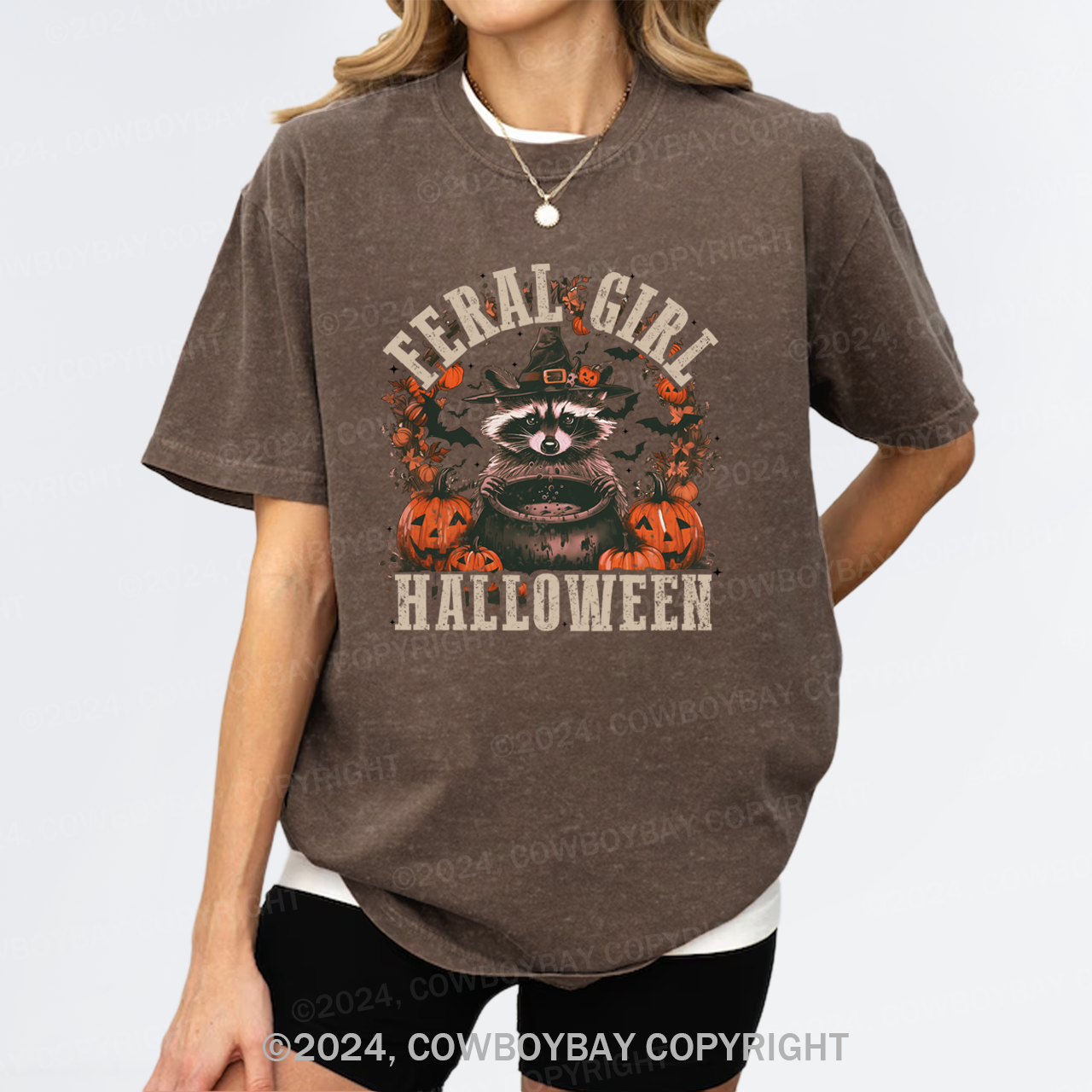 Feral Girl Halloween Garment-dye Tees