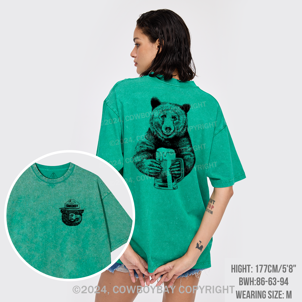 Smokey The Bear Garment-dye Tees
