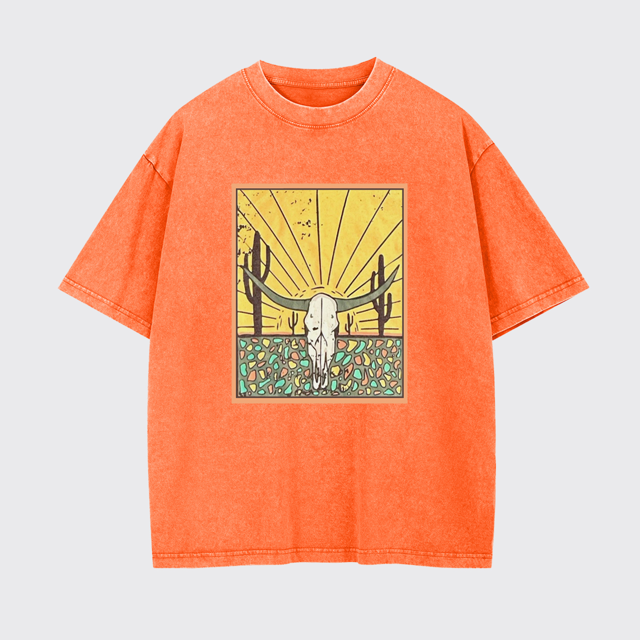 Wild Cow Skull Garment-dye Tees