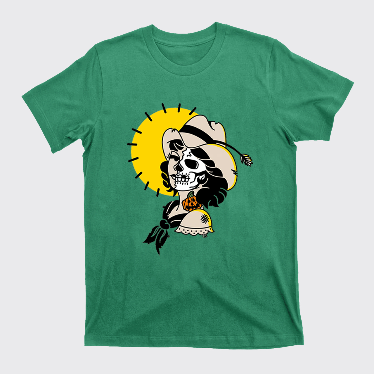 Halloween Skull Cowgirl T-Shirts