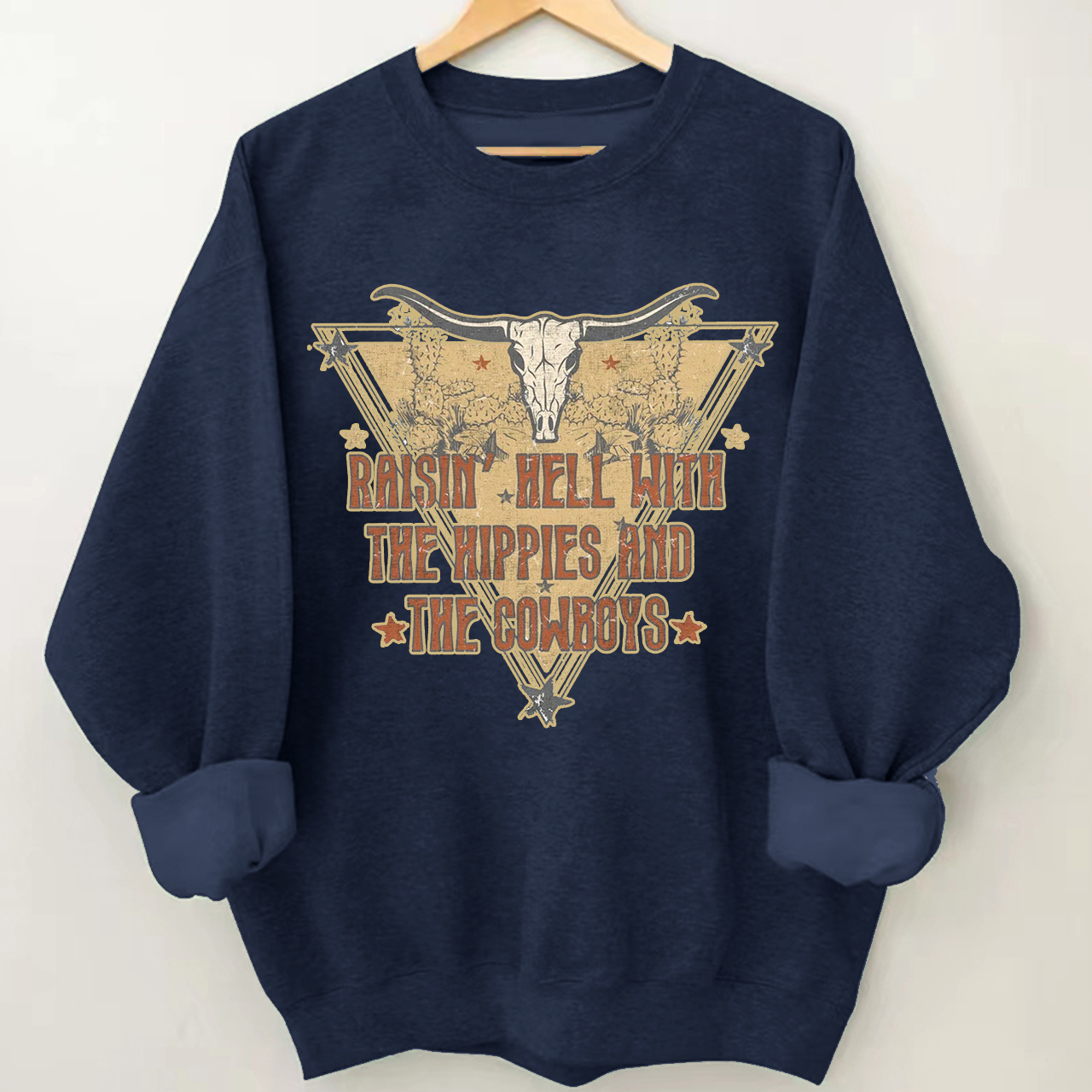 With The Hippies & The Cowboys Sweatshirt