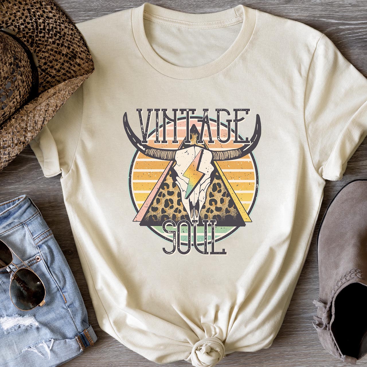 Vintage Soul Longhorn Cowboy T-Shirts