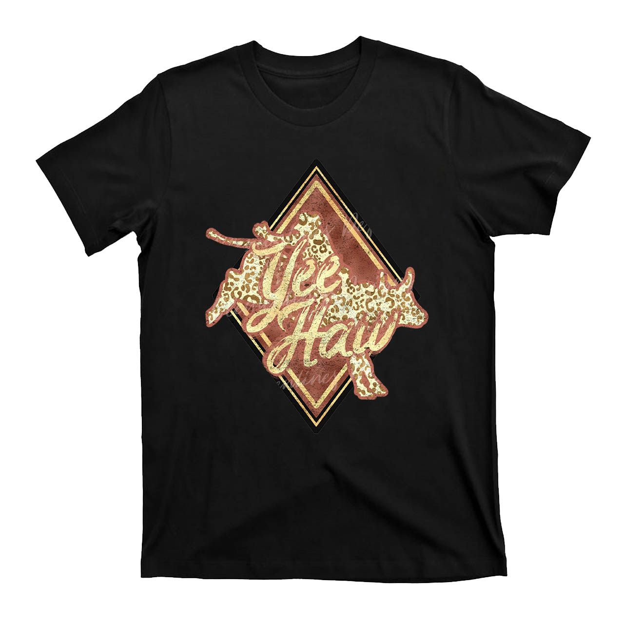YeeHaw Cowboy Diamond Card Bull T-Shirts