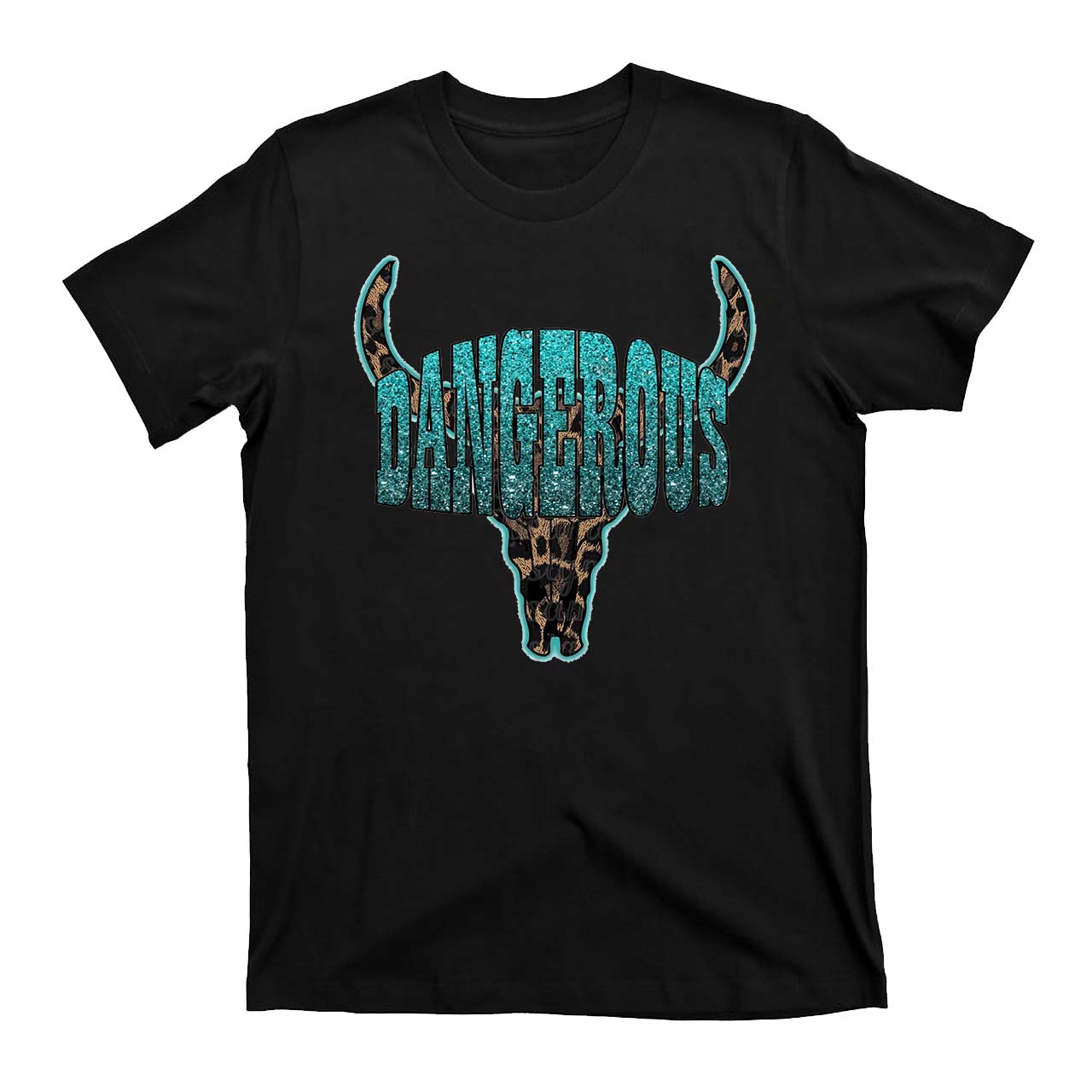 Dangerous Leopard Bull Head Cowboys T-Shirts
