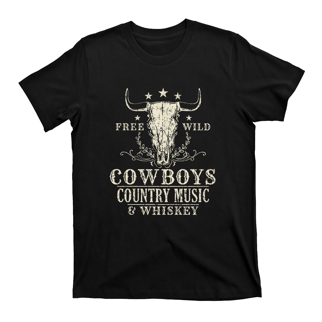 Free Wild Cowboy Whiskey T-Shirts